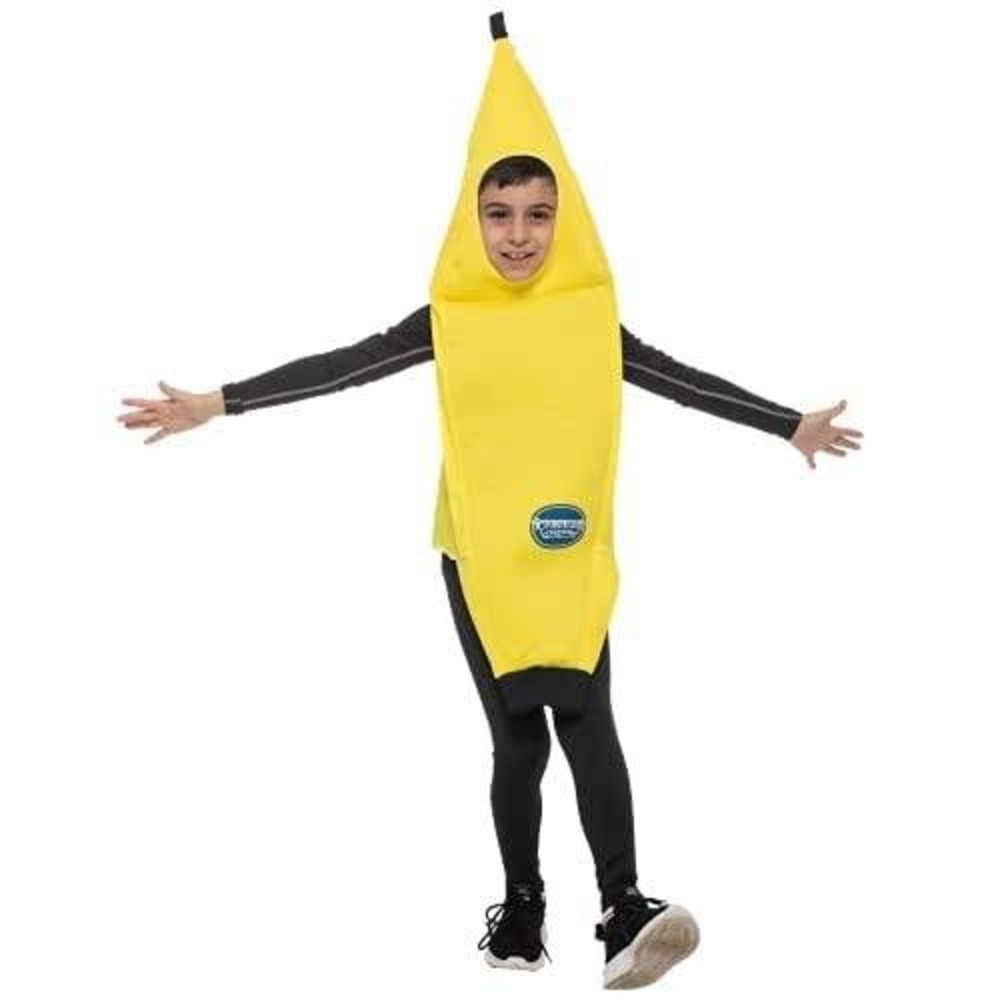 Kids Banana Costume Size M (8-10 Years) Yellow Fruit Halloween Dress Up
